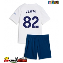 Camisa de Futebol Manchester City Rico Lewis #82 Equipamento Alternativo Infantil 2026-27 Manga Curta (+ Calças curtas)